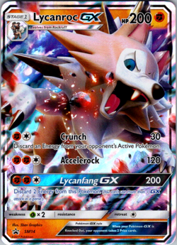 Lycanroc GX - SM14 - Pokemon Sun & Moon Promo Ultra Rare Card VLP - Image 1