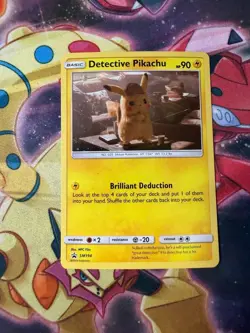Detective Pikachu SM194 Sun Moon Black Star Promo Holo Rare Pokemon TCG Card - Image 1