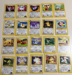 Pokemon OG 20 Card Bulk Lot NO DUPLICATES LP-NM RARE WOTC Vintage Original a - Image 1