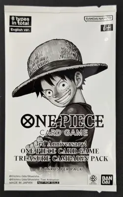 (54x) 3rd Anniversary One Piece Card Game Treasure Campaign Pack Promo OP-PR - Image 2