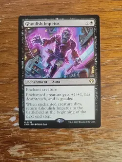 Magic The Gathering Card MTG Rare Ghoulish Impetus Commander Masters Black - Image 1