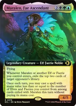 Maralen, Fae Ascendant Foil Extended Art Lorwyn Eclipsed NM MTG - Image 1