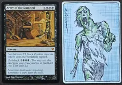 SKETCHED MtG Magic Pancoast _ Innistrad Artist Proof _ ARMY OF THE DAMNED _ U/G - Image 1