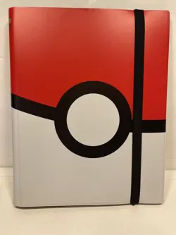 ULTRA PRO Pokemon 9 pocket POKEBALL red & white album Binder-Holds 180-360 cards - Image 1