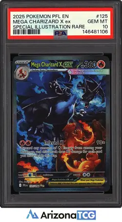 Pokemon 2025 Mega Charizard X ex 125/094 SIR Phantasmal Flames GEM MINT PSA 10 - Image 1