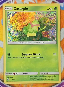 🔥Pokemon TCG Caterpie 1/12 Sparkle Holo McDonald's 2019 NM Condition👍📈 - Image 1