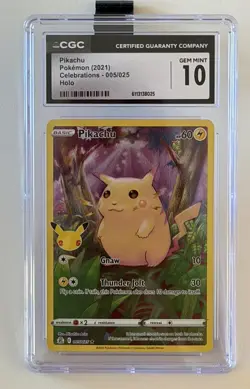 Pikachu Celebrations 005/025 Holo Rare Pokemon CGC10 - Image 1