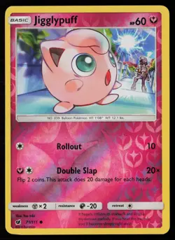Jigglypuff 71/111 Reverse Holo Pokemon TCG SM - Crimson Invasion LP - Image 1