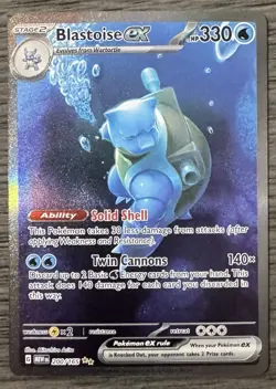 Pokemon Blastoise EX 200/165 Special Illustration Rare SV Scarlet & Violet 151 - Image 1
