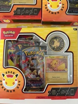 Pokemon TCG Pokemon Day 2026 Collection Box New Sealed X3 Boxes Rare 🔥Pikachu - Image 4