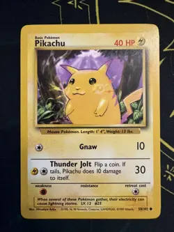 Pikachu 58/102 Pokemon Base Set Unlimited (LP) - Image 5