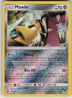 Pokemon TCG Mawile Uncommon Reverse Holo SM - Celestial Storm 91/168 - Image 1