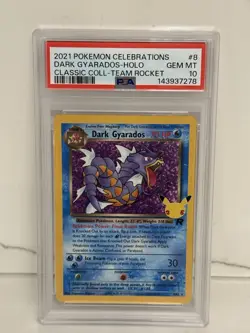 2021 POKEMON CELEBRATIONS CLASSIC COLLECTION #8 DARK GYARADOS-HOLO PSA 10 - Image 1