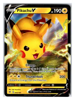 Pokemon TCG - Pikachu V - (#60 Pikachu Stamped) - Battle Academy 2022 043/185 H - Image 1