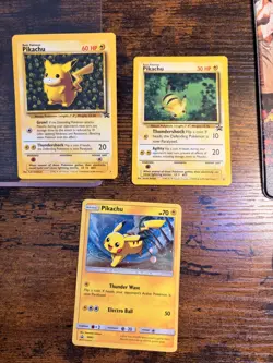 Pokemon TCG Pikachu Black Star Promo Lot; #1, #27 & SM81 LP/MP. Free Shipping! - Image 1