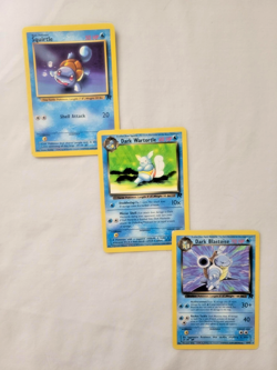 2000 Pokemon Evolution Lot Squirtle Dark Wartortle & Blastoise Team Rocket LP/MP - Image 1