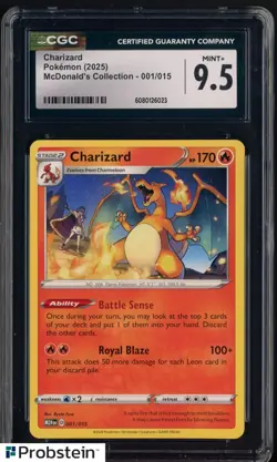 2025 Pokemon McDonald's Collection M24EN #001/015 Charizard CGC 9.5 MINT+ - Image 1
