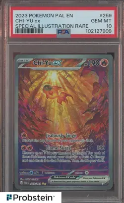 2023 Pokemon PAL EN Special Illustration Rare #259 Chi-Yu ex PSA 10 GEM MINT - Image 1