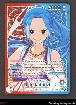2026 One Piece Card Game Heroines Edition #EB03001 Nefeltari Vivi ALT ART Leader - Image 1