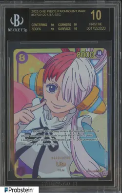 2023 One Piece Paramount War #OP02120 UTA SEC BGS BLACK Label 10 - Image 1
