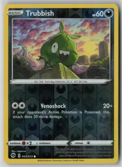 Trubbish 043/073 Pokemon Champion's Path Reverse Holo Card Near Mint (NM) 1 - Image 1