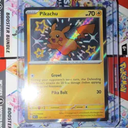 Pokemon Pikachu SV: Paldean Fates Shiny Rare Holo Card 131/091 Basic - Image 1