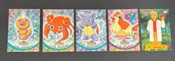 Pokemon Tv Animation Lot Of 5 Cards Pidgey Wartortle Paras Weedle Professor Oak - Image 1