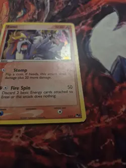 Pokemon TCG Entei 1/17 Pop Series 2 MP/HP Holo Rare Card - Image 2