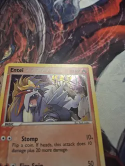 Pokemon TCG Entei 1/17 Pop Series 2 MP/HP Holo Rare Card - Image 3