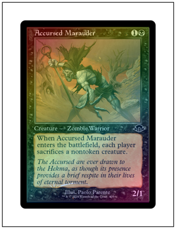 1x Accursed Marauder, Retro Frame Foil, Magic MTG NM - Image 1