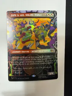 Raph & Leo, Sibling Rivals (Showcase Foil) MTG: Teenage Mutant TMNT - SHIPS NOW! - Image 1