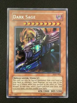 Yugioh Dark Sage DOD-002 Parallel Secret Rare Promo NM - Image 1