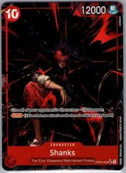 Shanks Alt Art OP09-004 English Emperors in the New World - One Piece Card - NM - Image 1