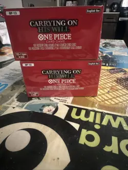 2 x One Piece OP-13 Carrying On His Will Booster Boxes Factory Sealed 24 Packs - Image 2