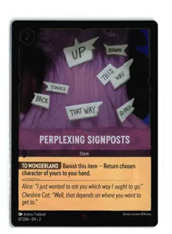 PERPLEXING SIGNPOSTS 67/204 COLD FOIL RARE DISNEY LORCANA NM - Image 1