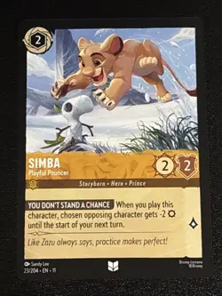 Disney Lorcana Winterspell Simba - Playful Pouncer 23/204 NM - Image 1