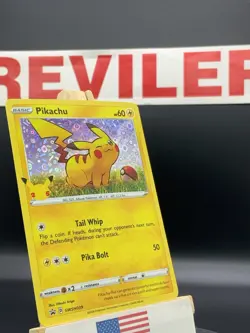 Pokemon Miscellaneous Cards & Products #SWSH039 Pikachu Holo Black Promo - HP - Image 5