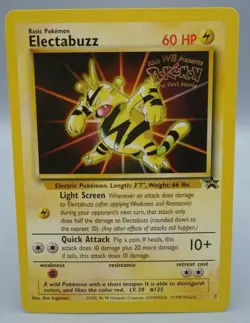 Electabuzz Pokemon Promo Card The First Movie Black Star 1999 Wizards - Image 1
