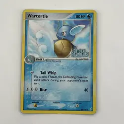Wartortle 43/100 Holo EX Crystal Guardians Stamped Pokemon Card 2006 TCG LP/MP - Image 1