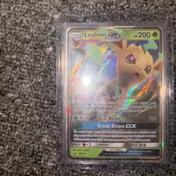 Pokemon TCG Leafeon GX Promo Black Star Holo Card SM146 LP - Image 1