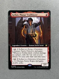 MTG - Kellan, Planar Trailblazer #466 Extended Art Borderless FDN Foundations NM - Image 1