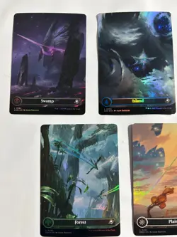 Mtg Edge of Eternities Foil Borderless Celestial Land Set 1 Of Each Never Played - Image 2