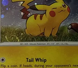 Pokemon TCG Pikachu Black Star Promo SWSH039 Cosmos Rare Holo FART * SWIRL * - Image 3