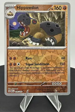 Hippowdon 106/182 Sv10: Destined Rivals Reverse Holo Free Shipping Pokemon NM - Image 1