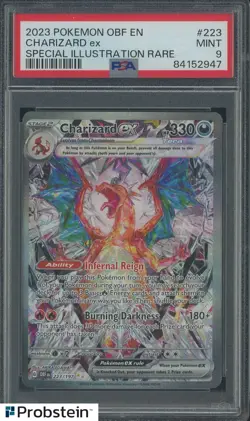 2023 Pokemon OBF EN Special Illustration Rare #223 Charizard ex PSA 9 - Image 1