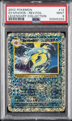 2002 POKEMON LEGENDARY COLLECTION #12 GYARADOS-REVERSE FOIL PSA 9 - Image 1