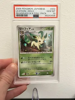 PSA 10 Leafeon Holo 002/012 Regigigas Lv.X Collection Pack 2009 Pokemon - Image 1