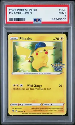144940565 Pikachu 2022 Pokemon Sword & Shield GO #028 PSA 9 - Image 1