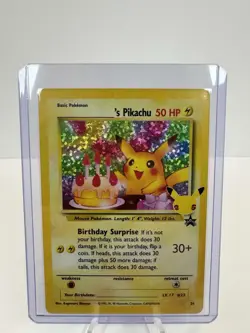 Pokemon - Birthday Pikachu - 24/53 Celebrations - Holo - Image 2