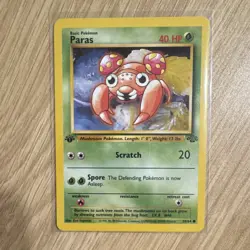 1999 Pokemon 1st Edition Paras Jungle 59/64 Basic 40 HP - Image 1